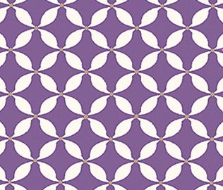 Tissu Violet Et Blanc Motif Années 70