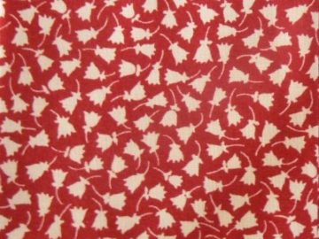 Tissu Coton Rouge Petites Clochettes
