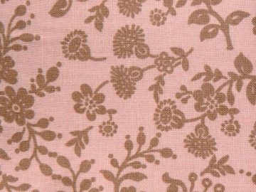 Tissu Rose Saumon Petites Fleurs Couleur Marron