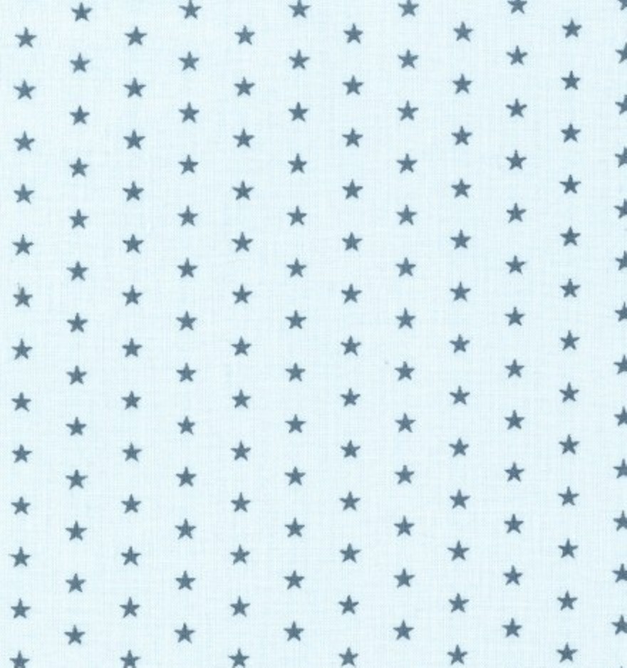 Tissu étoiles bleu ciel en coton
