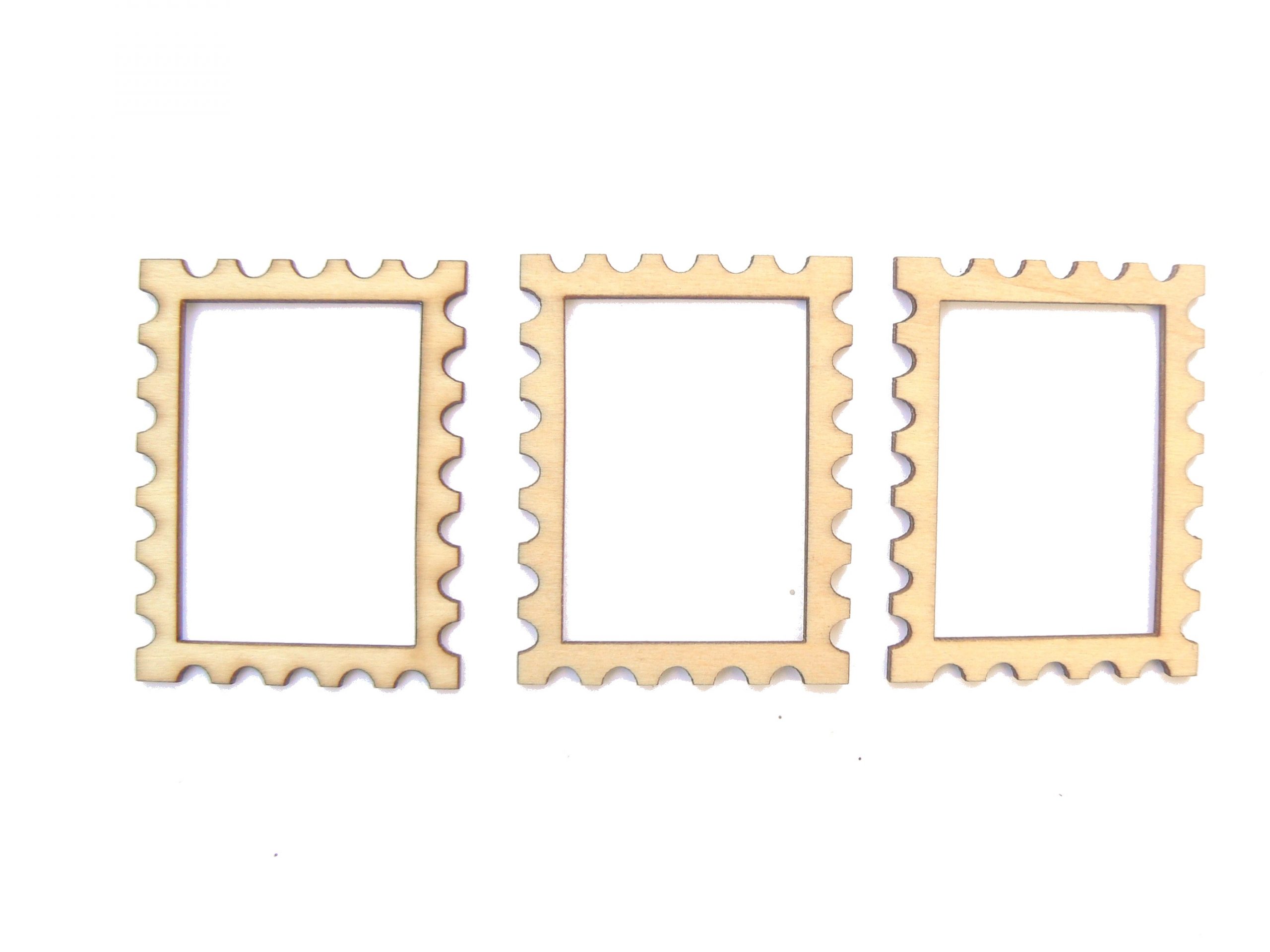3 Mini cadres petit beurre carrés en bois clair